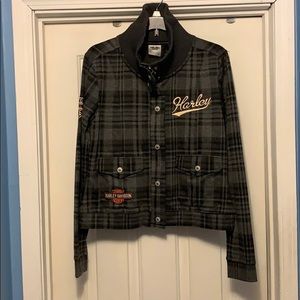 Harley Davidson flannel jacket women’s size L